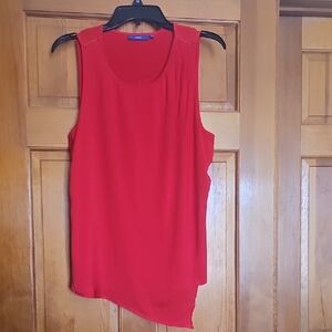 Apt. 9 Red Sleeveless Asymmetrical Tank Top